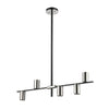 CALUMET luminaire suspendu noir et chrome 814-5L-MB-PN | Luminaire Plus.ca