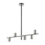 CALUMET luminaire suspendu noir et chrome 814-5L-MB-PN | Luminaire Plus.ca