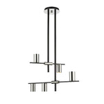 CALUMET luminaire suspendu noir et chrome 814-5MB-PN