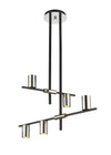 CALUMET luminaire suspendu noir et chrome 814-5MB-PN
