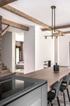 CALUMET luminaire suspendu noir et doré 814-6MB-OBR | Luminaire Plus.ca