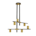 CALUMET luminaire suspendu noir et doré 814-6MB-OBR | Luminaire Plus.ca