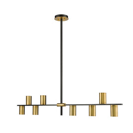 CALUMET luminaire suspendu noir et doré 814-8L-MB-OBR | Luminaire Plus.ca