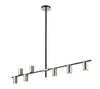 CALUMET luminaire suspendu noir et chrome 814-8L-MB-PN | Luminaire Plus.ca