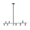 CALUMET luminaire suspendu noir et chrome 814-8L-MB-PN | Luminaire Plus.ca