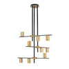 CALUMET luminaire suspendu noir et doré 814-9MB-OBR