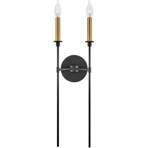 HUX luminaire mural noir et doré 83072BK | Luminaire Plus.ca