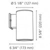 ASCOLI luminaire mural extérieur nickel brossé 90119A| Luminaire Plus.ca