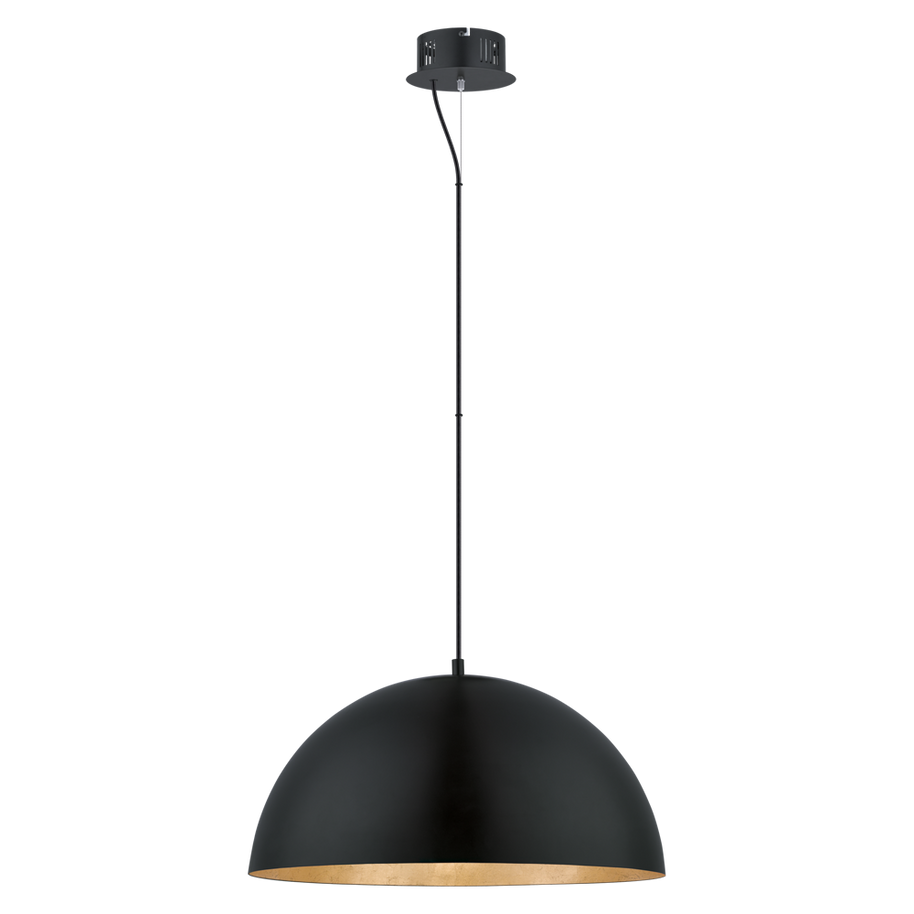 GAETANO luminaire suspendu noir et doré 94228A| Luminaire Plus.ca