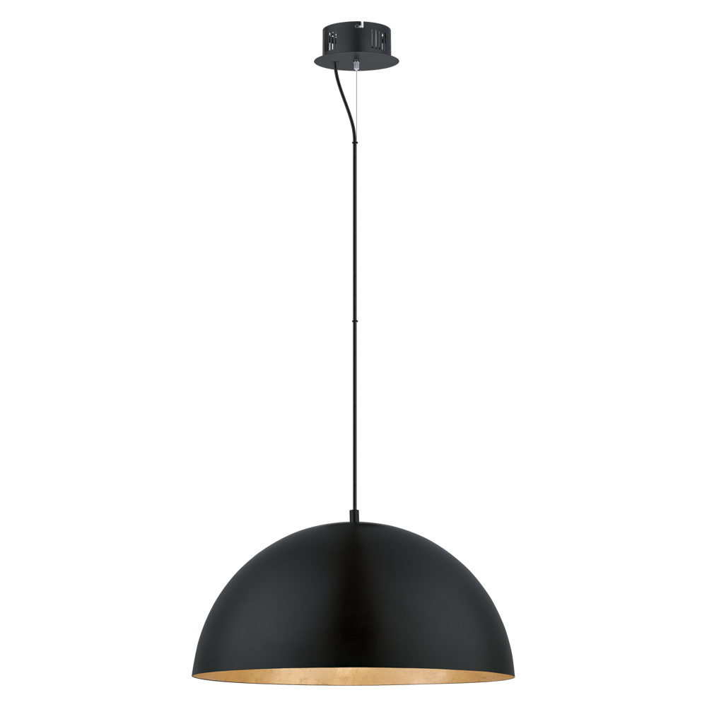 GAETANO luminaire suspendu noir et doré 94228A| Luminaire Plus.ca