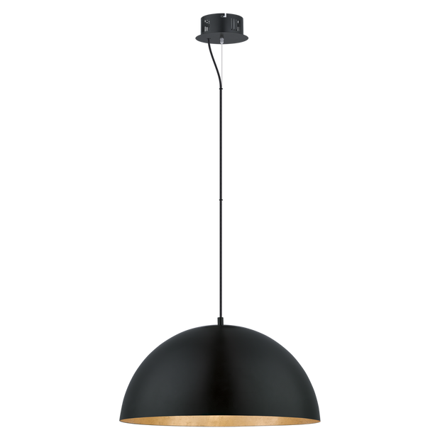 GAETANO luminaire suspendu noir et doré 94228A| Luminaire Plus.ca