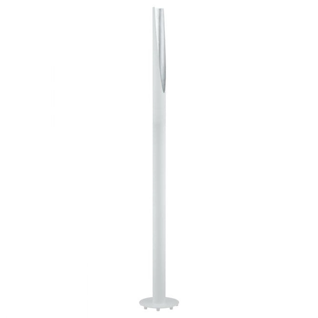 BARBOTTO lampe de plancher blanc et nickel brossé 97582A | Luminaire Pus.ca