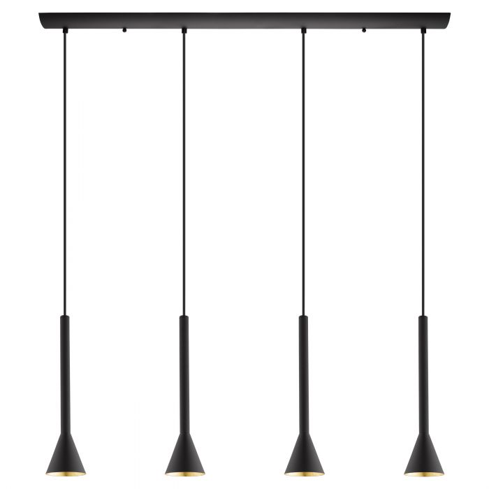 CORTADERAS luminaire suspendu noir et doré 97605A