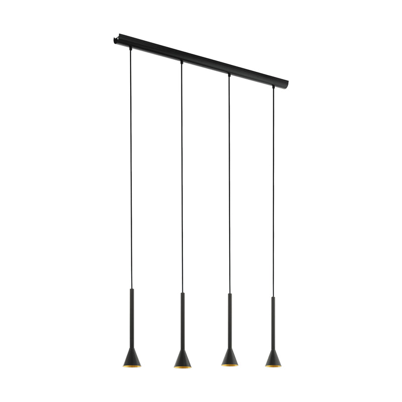CORTADERAS luminaire suspendu noir et doré 97605A