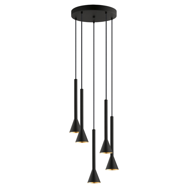 CORTADERAS luminaire suspendu noir et doré 97606A