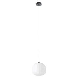 MANTUNALLE luminaire noir et verre blanc 99366A | Luminaire Plus.ca