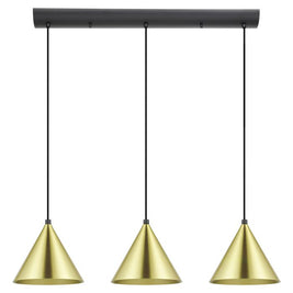NARICES luminaire noir et laiton brossé 99592A | Luminaire Plus.ca