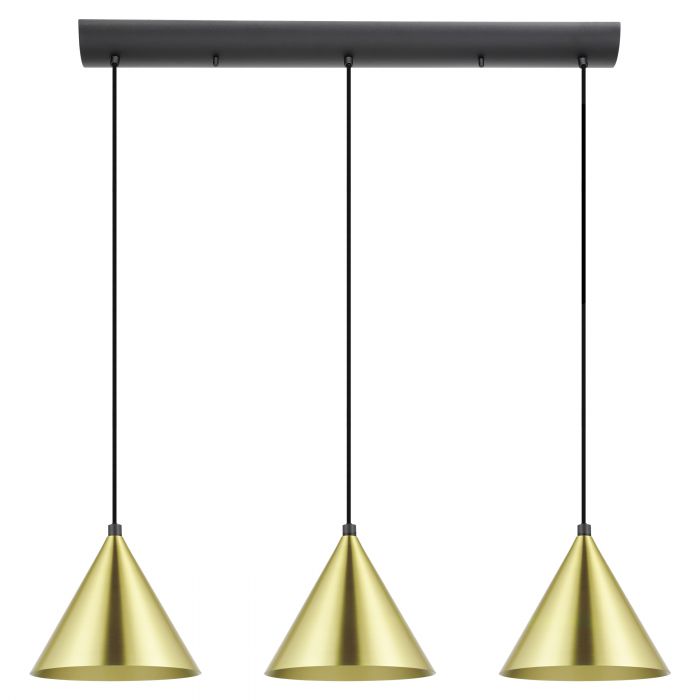 NARICES luminaire noir et laiton brossé 99592A | Luminaire Plus.ca