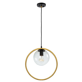 LUGANO luminaire suspendu noir et doré AC10890VB | Luminaire Plus.ca