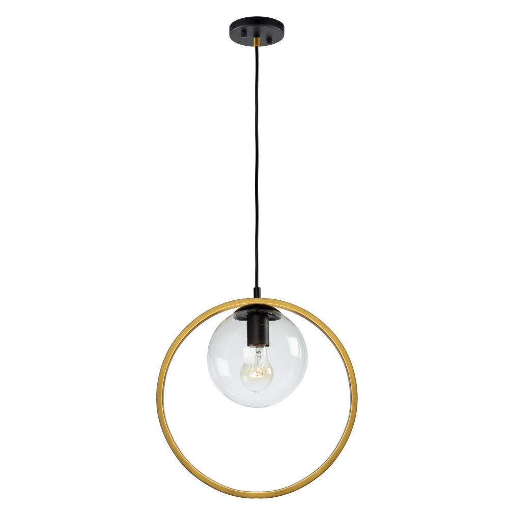 LUGANO luminaire suspendu noir et doré AC10890VB | Luminaire Plus.ca