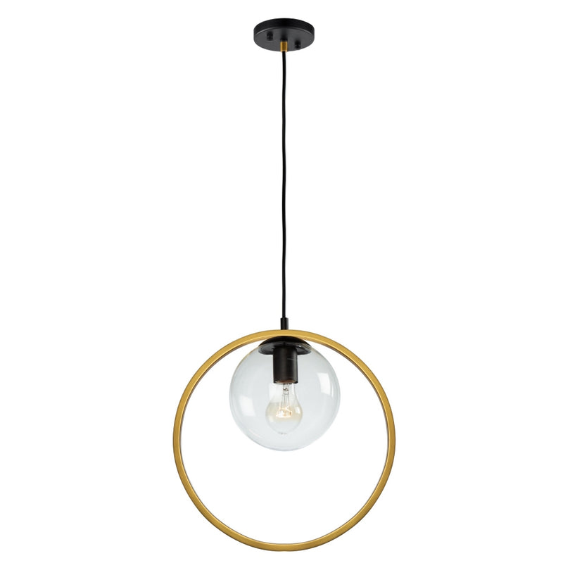 LUGANO luminaire suspendu noir et doré AC10890VB | Luminaire Plus.ca