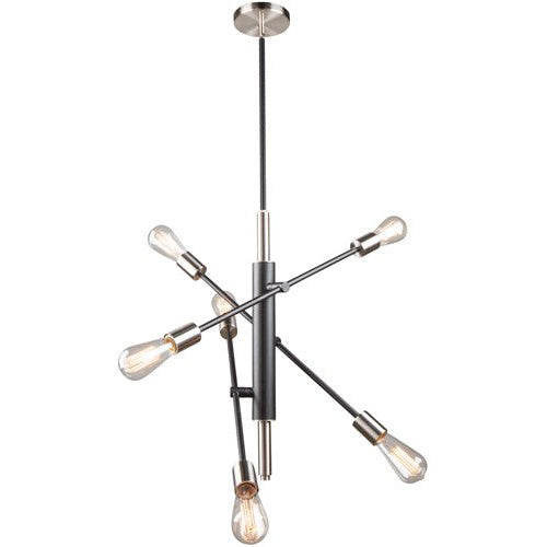 TRURO luminaire suspendu noir et nickel brossé AC11252NB | Luminaire Plus.ca