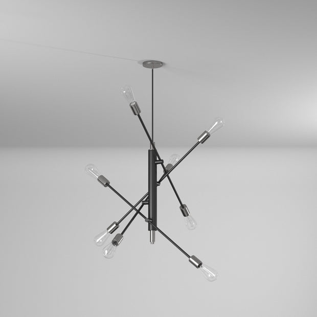 TRURO luminaire suspendu noir et nickel brossé AC11253NB | Luminaire Plus.ca