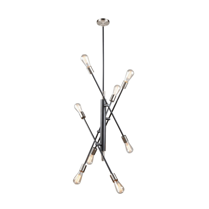 TRURO luminaire suspendu noir et nickel brossé AC11253NB | Luminaire Plus.ca