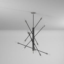 TRURO luminaire suspendu noir et nickel brossé AC11255NB | Luminaire Plus.ca