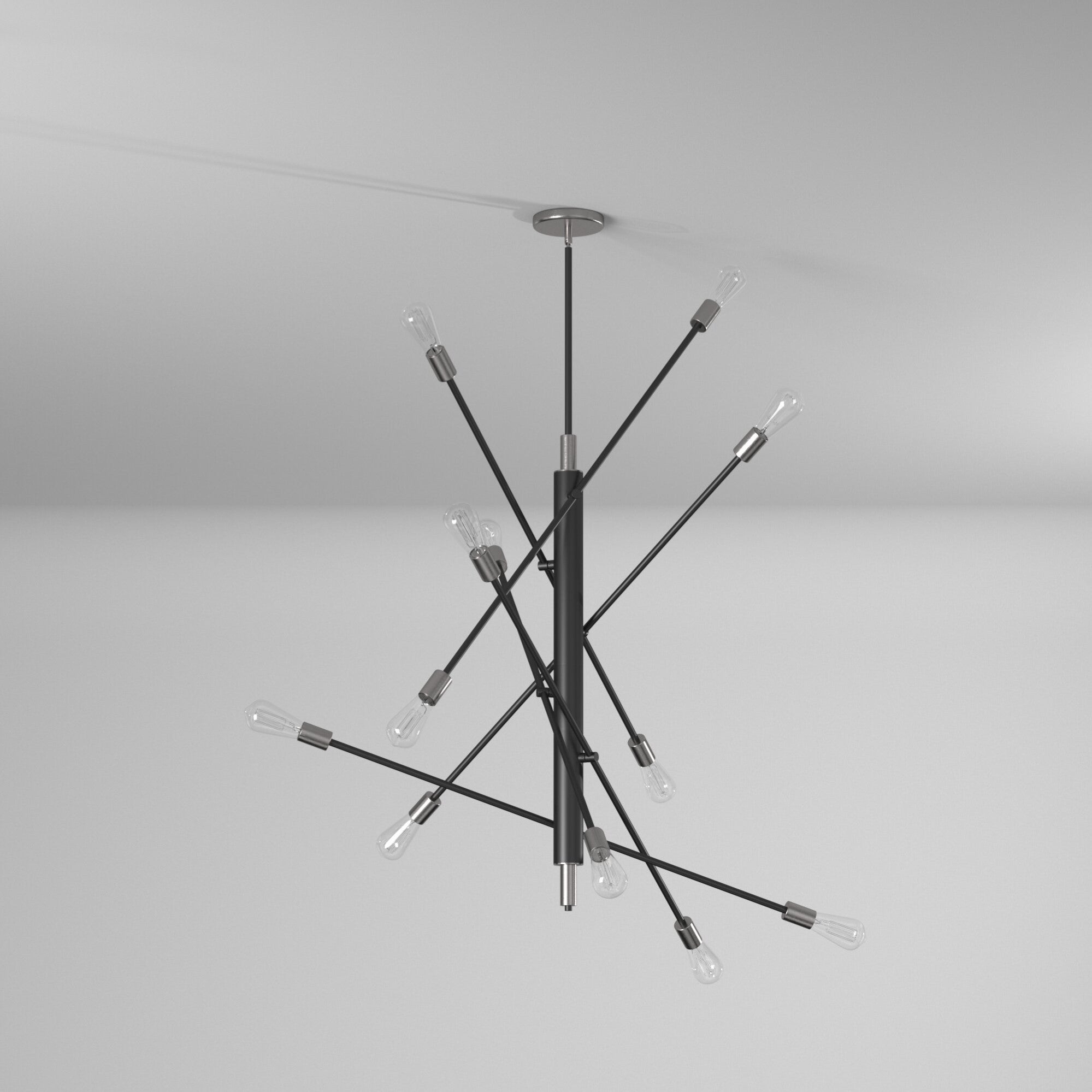 TRURO luminaire suspendu noir et nickel brossé AC11255NB | Luminaire Plus.ca