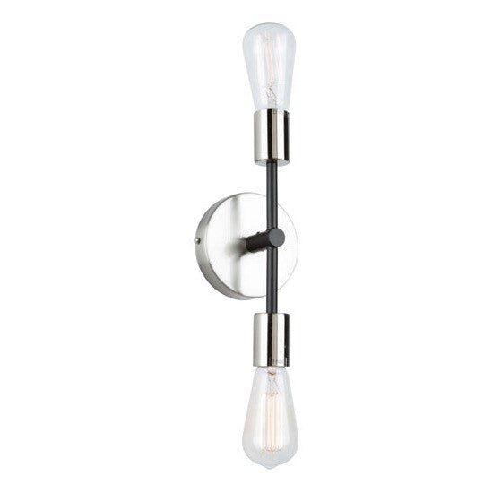 TRURO luminaire noir et nickel brossé AC11256NB | Luminaire Plus.ca