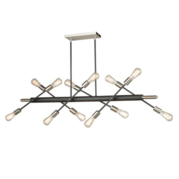 TRURO luminaire suspendu noir et nickel brossé AC11257NB | Luminaire Plus.ca