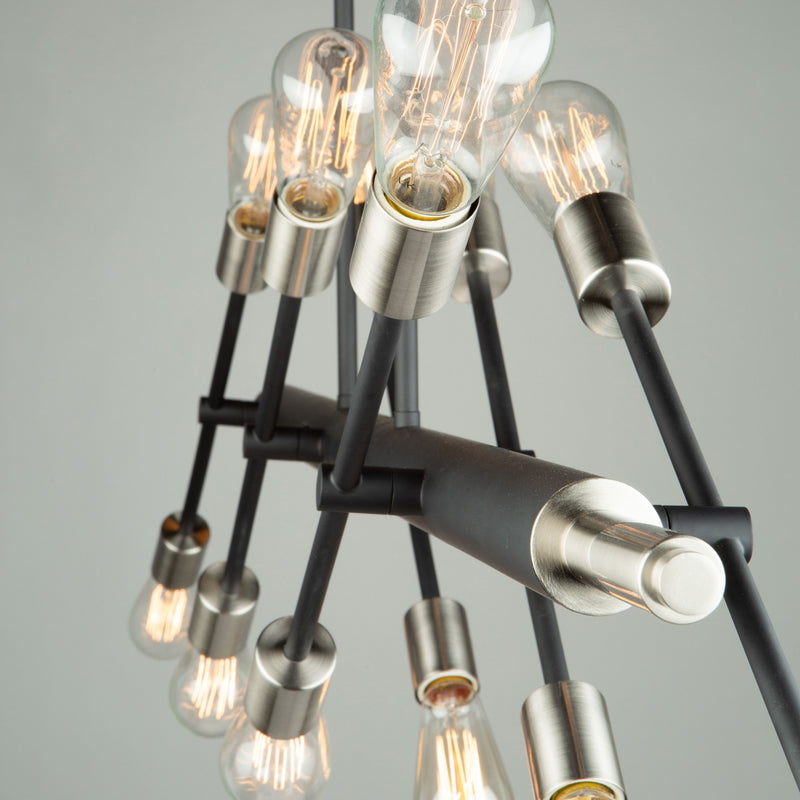 TRURO luminaire suspendu noir et nickel brossé AC11257NB | Luminaire Plus.ca