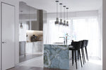 HENLEY luminaire suspendu noir et verre fumé AC11520SM | Luminaire Plus.ca