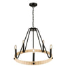 PERRIS luminaire suspendu noir et rotin AC11715BK | Luminaire Plus.ca