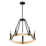 PERRIS luminaire suspendu noir et rotin AC11715BK | Luminaire Plus.ca