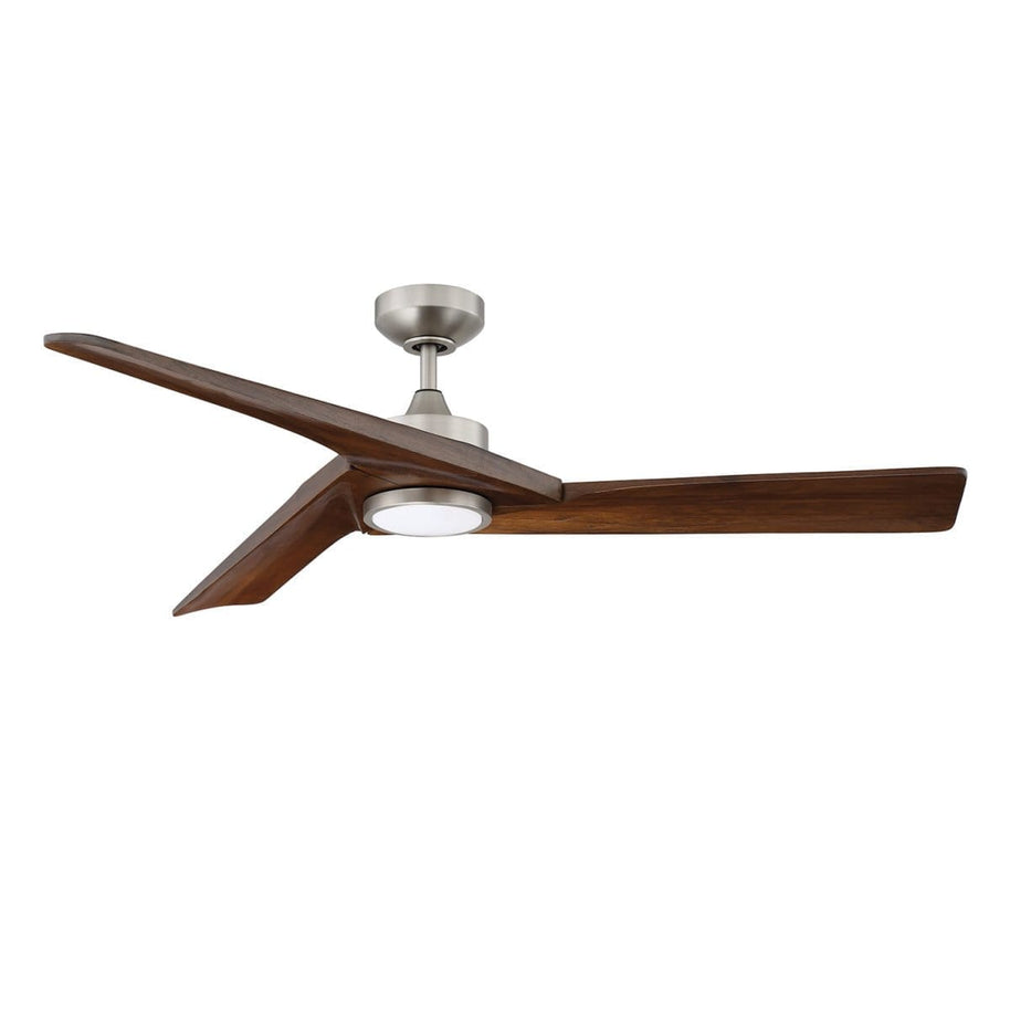 VORION ventilateur nickel brossé et effet bois AC21952-SN | Luminaire Plus.ca