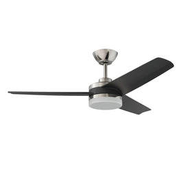 SIROCCO ventilateur noir et nickel brossé | Luminaire Plus.ca