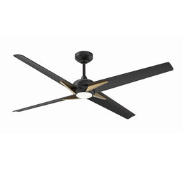 ALESTRA ventilateur noir et doré antique AC30356-BLK/OCB | Luminaire Plus.ca 