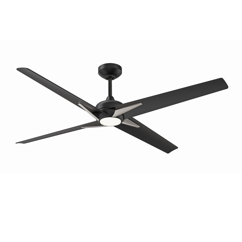 ALESTRA ventilateur noir et nickel brossé AC30356-BLK/SN | Luminaire Plus.ca 