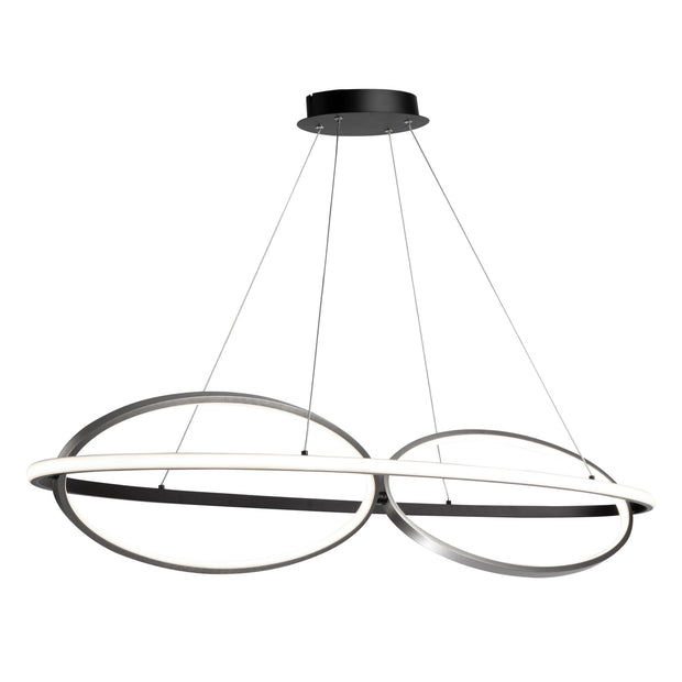 GEMINI luminaire suspendu noir et nickel brossé AC6670NB | Luminaire Plus.ca