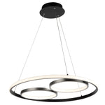 GEMINI luminaire suspendu noir et nickel brossé AC6671NB | Luminaire Plus.ca