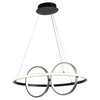 GEMINI luminaire suspendu noir et nickel brossé AC6671NB | Luminaire Plus.ca