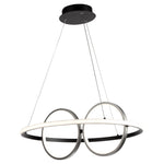 GEMINI luminaire suspendu noir et nickel brossé AC6671NB | Luminaire Plus.ca