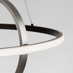 GEMINI luminaire suspendu noir et nickel brossé AC6671NB | Luminaire Plus.ca