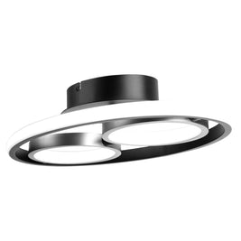 GEMINI luminaire plafonnier noir et nickel brossé AC6672NB | Luminaire Plus.ca