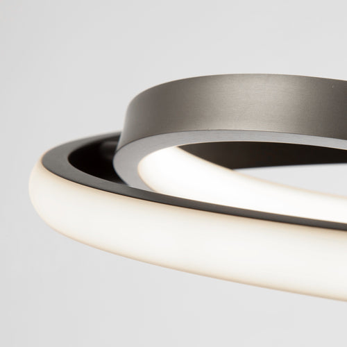 GEMINI luminaire plafonnier noir et nickel brossé AC6672NB