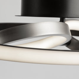 GEMINI luminaire plafonnier noir et nickel brossé AC6672NB | Luminaire Plus.ca