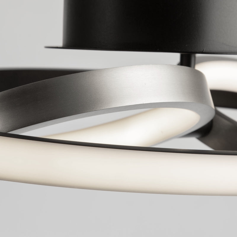GEMINI luminaire plafonnier noir et nickel brossé AC6672NB | Luminaire Plus.ca