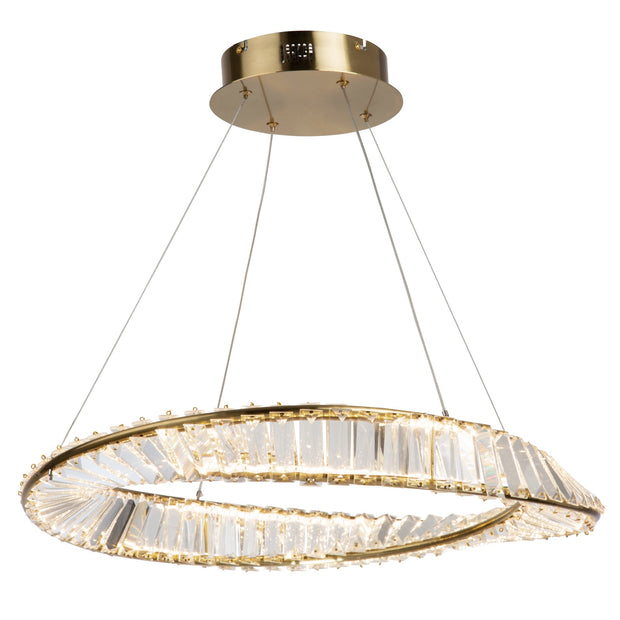 STELLA luminaire suspendu doré et cristal AC6720BB | Luminaire Plus.ca